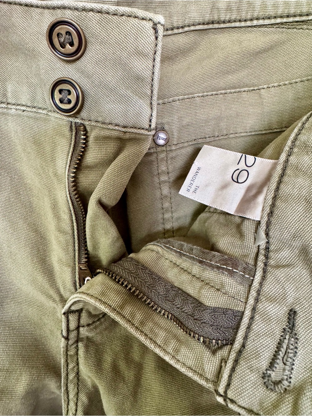 Pilcro Utility Cargo Pants in Olive - Picture 6 of 7